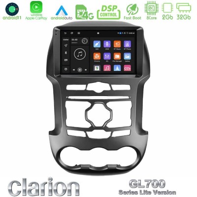 Clarion GL700 Lite Series 8Core Android11 2+32GB Ford Ranger 2012-2016 Navigation Multimedia Tablet 9