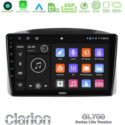 Clarion GL700 Lite Series Jeep Grand Cherokee 2005-2007 8Core Android11 2+32GB Navigation Multimedia Tablet 10″ Με Carplay & Android Auto Με Carplay & Android Auto