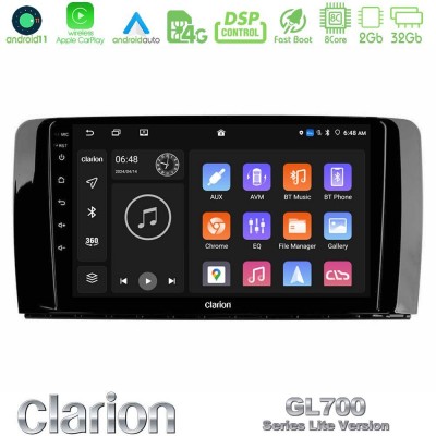 Clarion GL700 Lite Series 8Core Android11 2+32GB Mercedes R Class Navigation Multimedia Tablet 9