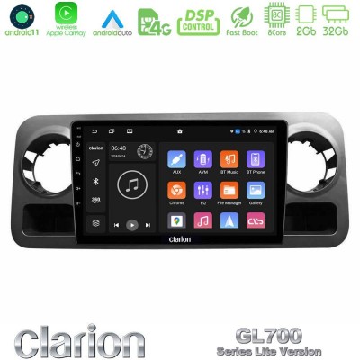 Clarion GL700 Lite Series 8Core Android11 2+32GB Mercedes Sprinter W907 Navigation Multimedia Tablet 10