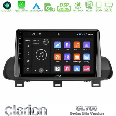 Clarion GL700 Lite Series 8Core Android11 2+32GB Nissan Qashqai J12 & X-Trail T33 Navigation Multimedia Tablet 10