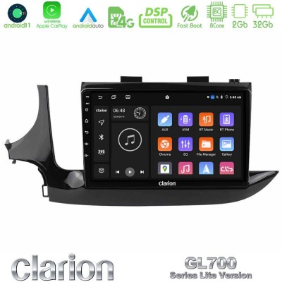 Clarion GL700 Lite Series 8Core Android11 2+32GB Opel Mokka 2016-2020 Navigation Multimedia Tablet 9