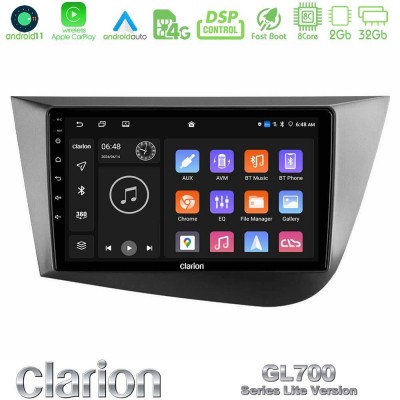 Clarion GL700 Lite Series 8Core Android11 2+32GB Seat Leon Navigation Multimedia Tablet 9