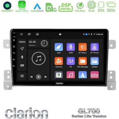 Clarion GL700 Lite Series 8Core Android11 2+32GB Suzuki Grand Vitara Navigation Multimedia Tablet 9