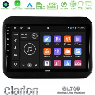 Clarion GL700 Lite Series 8Core Android11 2+32GB Suzuki Ignis Navigation Multimedia Tablet 9