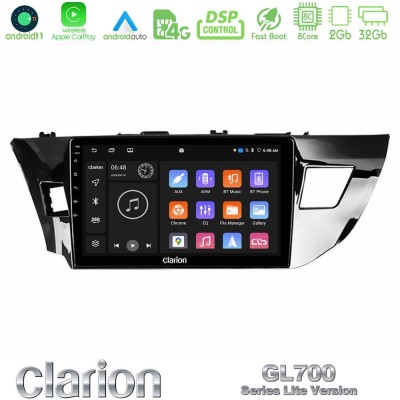 Clarion GL700 Lite Series 8Core Android11 2+32GB Toyota Corolla 2014-2016 Navigation Multimedia Tablet 10