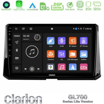 Clarion GL700 Lite Series 8Core Android11 2+32GB Toyota Corolla 2019-2022 Navigation Multimedia Tablet 9