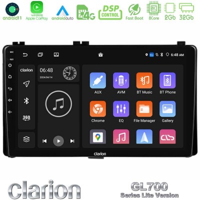 Clarion GL700 Lite Series 8Core Android11 2+32GB Toyota Corolla/Auris 2017-2019  Navigat-ion Multimedia Tablet 9