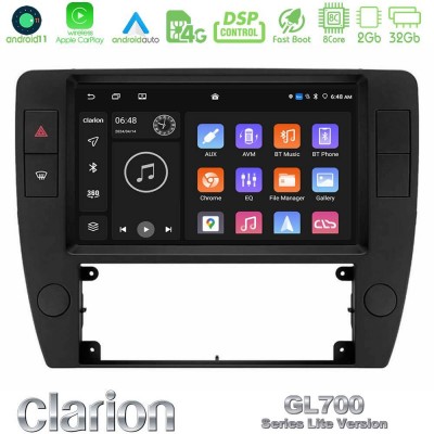 Clarion GL700 Lite Series 8Core Android11 2+32GB VW Passat B5 2001-2005 Navigation Multimedia Tablet 9