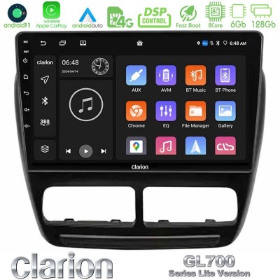 Clarion GL700 Lite Series 8Core Android11 6+128GB Fiat Doblo / Opel Combo 2010-2014 Navigation Multimedia Tablet 9