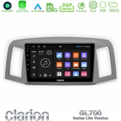 Clarion GL700 Lite Series 8Core Android11 6+128GB Jeep Grand Cherokee 2005-2007 Navigation Multimedia Tablet 10