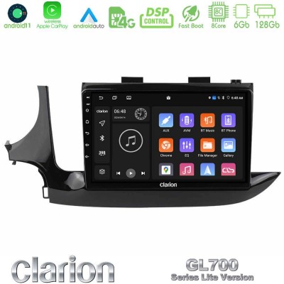 Clarion GL700 Lite Series 8Core Android11 6+128GB Opel Mokka 2016-2020 Navigation Multimedia Tablet 9