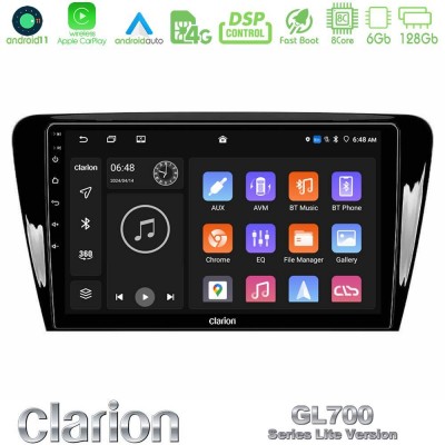 Clarion GL700 Lite Series 8Core Android11 6+128GB Skoda Octavia 7 Navigation Multimedia Tablet 10