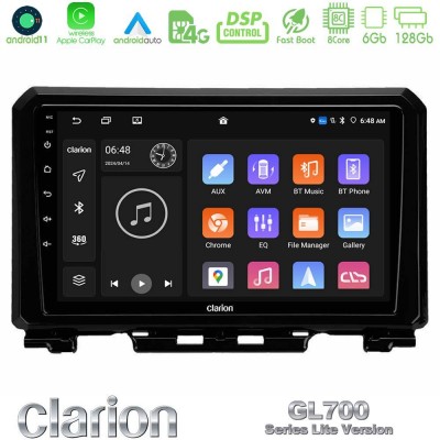 Clarion GL700 Lite Series 8Core Android11 6+128GB Suzuki Jimny 2018-2022 Navigation Multimedia Tablet 9