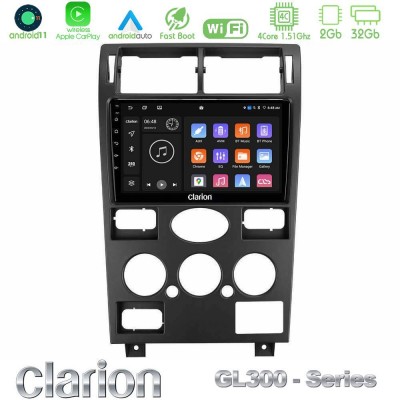 Clarion GL300 Series 4Core Android11 2+32GB Ford Mondeo 2001-2004 Navigation Multimedia Tablet 9