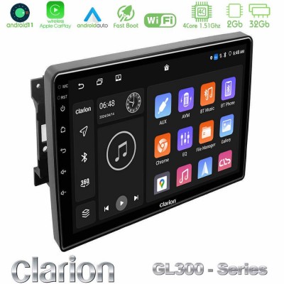 Clarion GL300 Series 4Core Android11 2+32GB Chrysler / Dodge / Jeep Navigation Multimedia Tablet 10