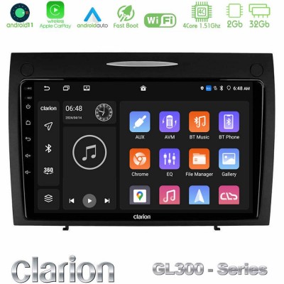 Clarion GL300 Series 4Core Android11 2+32GB Mercedes SLK Class Navigation Multimedia Tablet 9