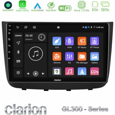 Clarion GL300 Series Mercedes Vito/Viano 2003-2006 4Core Android11 2+32GB Navigation Multimedia Tablet 10″ Με Carplay & Android Auto