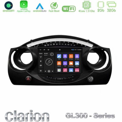 Clarion GL300 Series 4Core Android11 2+32GB Mini Cooper R50 Navigation Multimedia Tablet 9