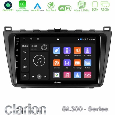 Clarion GL300 Series 4Core Android11 2+32GB Mazda 6 2008-2012 Navigation Multimedia Tablet 9