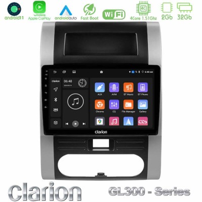 Clarion GL300 Series 4Core Android11 2+32GB Nissan X-Trail T31 Navigation Multimedia Tablet 10