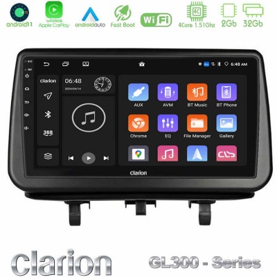 Clarion GL300 Series Opel Meriva B 2010-2017 4Core Android11 2+32GB Navigation Multimedia Tablet 9″ Με Carplay & Android Auto