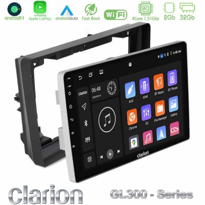 Clarion GL300 Series 4Core Android11 2+32GB Peugeot 308 2013-2020 Navigation Multimedia Tablet 9