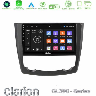 Clarion GL300 Series 4Core Android11 2+32GB Renault Kadjar Navigation Multimedia Tablet 9