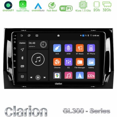 Clarion GL300 Series 4Core Android11 2+32GB Skoda Kodiaq 2017-> Navigation Multimedia Tablet 10