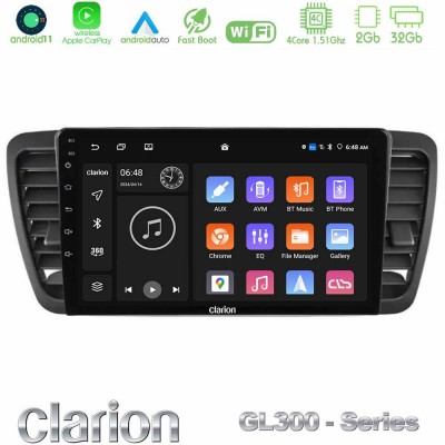 Clarion GL300 Series 4Core Android11 2+32GB Subaru Legacy/Outback 2002-2008 Navigation Multimedia Tablet 9