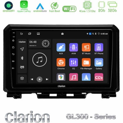 Clarion GL300 Series 4Core Android11 2+32GB Suzuki Jimny 2018-2022 Navigation Multimedia Tablet 9