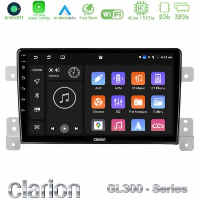 Clarion GL300 Series 4Core Android11 2+32GB Suzuki Grand Vitara Navigation Multimedia Tablet 9