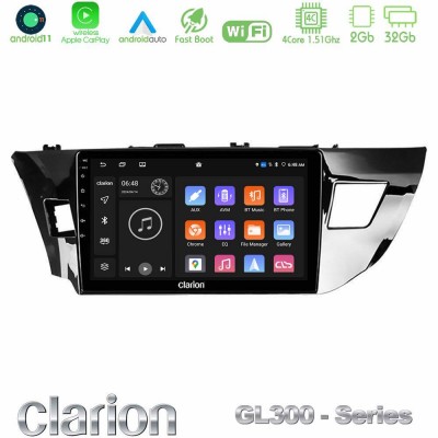 Clarion GL300 Series 4Core Android11 2+32GB Toyota Corolla 2014-2016 Navigation Multimedia Tablet 10