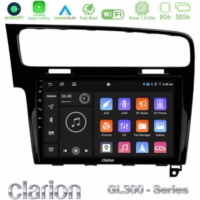 Clarion GL300 Series 4Core Android11 2+32GB VW GOLF 7 Navigation Multimedia Tablet 10