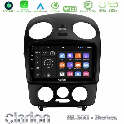 Clarion GL300 Series 4Core Android11 2+32GB VW Beetle Navigation Multimedia Tablet 9