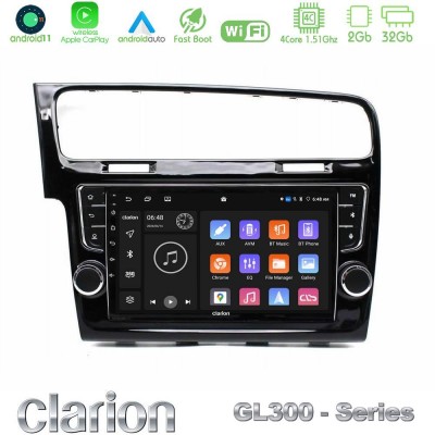 Clarion GL300 Series 4Core Android11 2+32GB VW GOLF 7 Navigation Multimedia Tablet 9