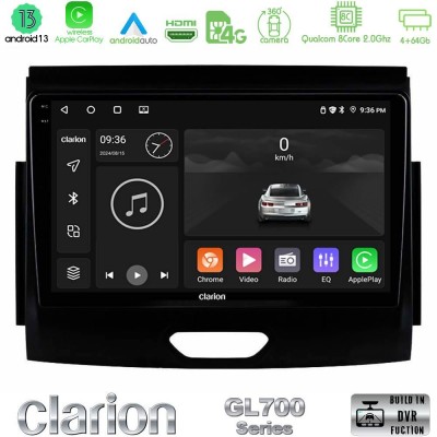 Clarion GL700 Series 8Core Android13 4+64GB Ford Ranger 2017-2022 Navigation Multimedia Tablet 9