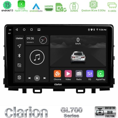 Clarion GL700 Series 8Core Android13 4+64GB Kia Stonic Navigation Multimedia Tablet 9