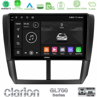 Clarion GL700 Series 8Core Android13 4+64GB Subaru Forester Navigation Multimedia Tablet 9