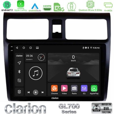 Clarion GL700 Series 8Core Android13 4+64GB Suzuki Swift 2005-2010 Navigation Multimedia Tablet 10