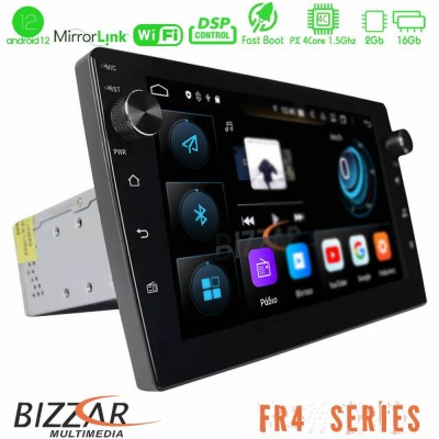 Bizzar FR4 Series 4Core Android12 2+16GB Navigation Multimedia Tablet 9″ (1DIN)