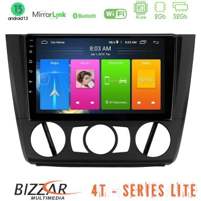 Bizzar 4T Series BMW 1Series E81/E82/E87/E88 (MANUAL A/C) 4Core Android13 2+32GB Navigation Multimedia Tablet 9