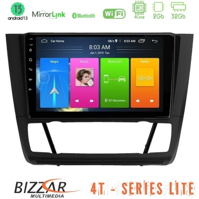 Bizzar 4T Series BMW 1Series E81/E82/E87/E88 (AUTO A/C) 4Core Android13 2+32GB Navigation Multimedia Tablet 9