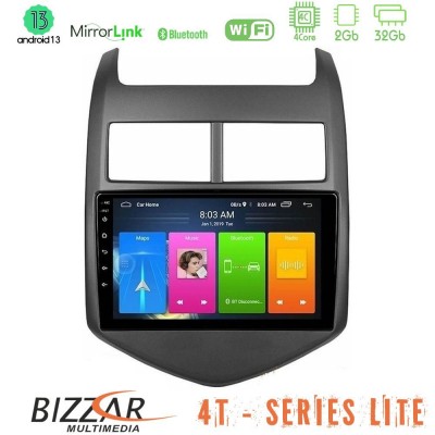 Bizzar 4T Series Chevrolet Aveo 2011-2017 4Core Android13 2+32GB Navigation Multimedia Tablet 9